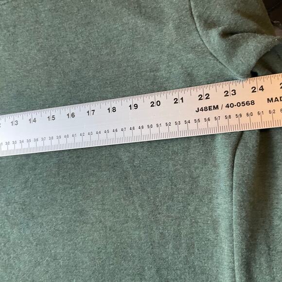 Orvis Women Sweatshirt size L Long Sleeve Crew Neck Fleece Liner Dark Green - Picture 3 of 8